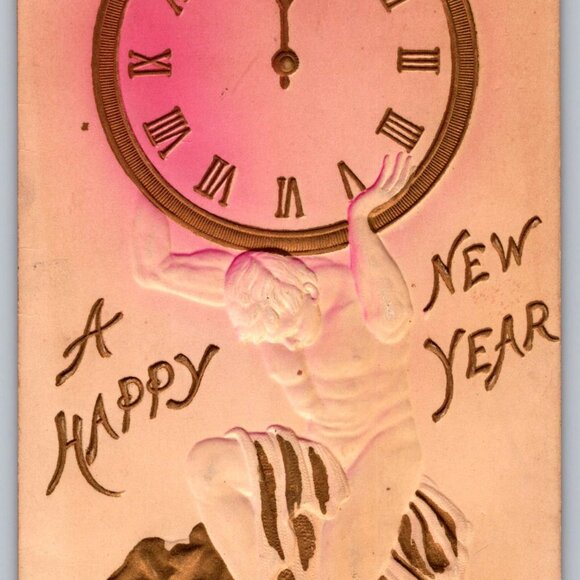 Antique Postcards Lot of 9  New Years Day #1052 - Picture 5 of 9